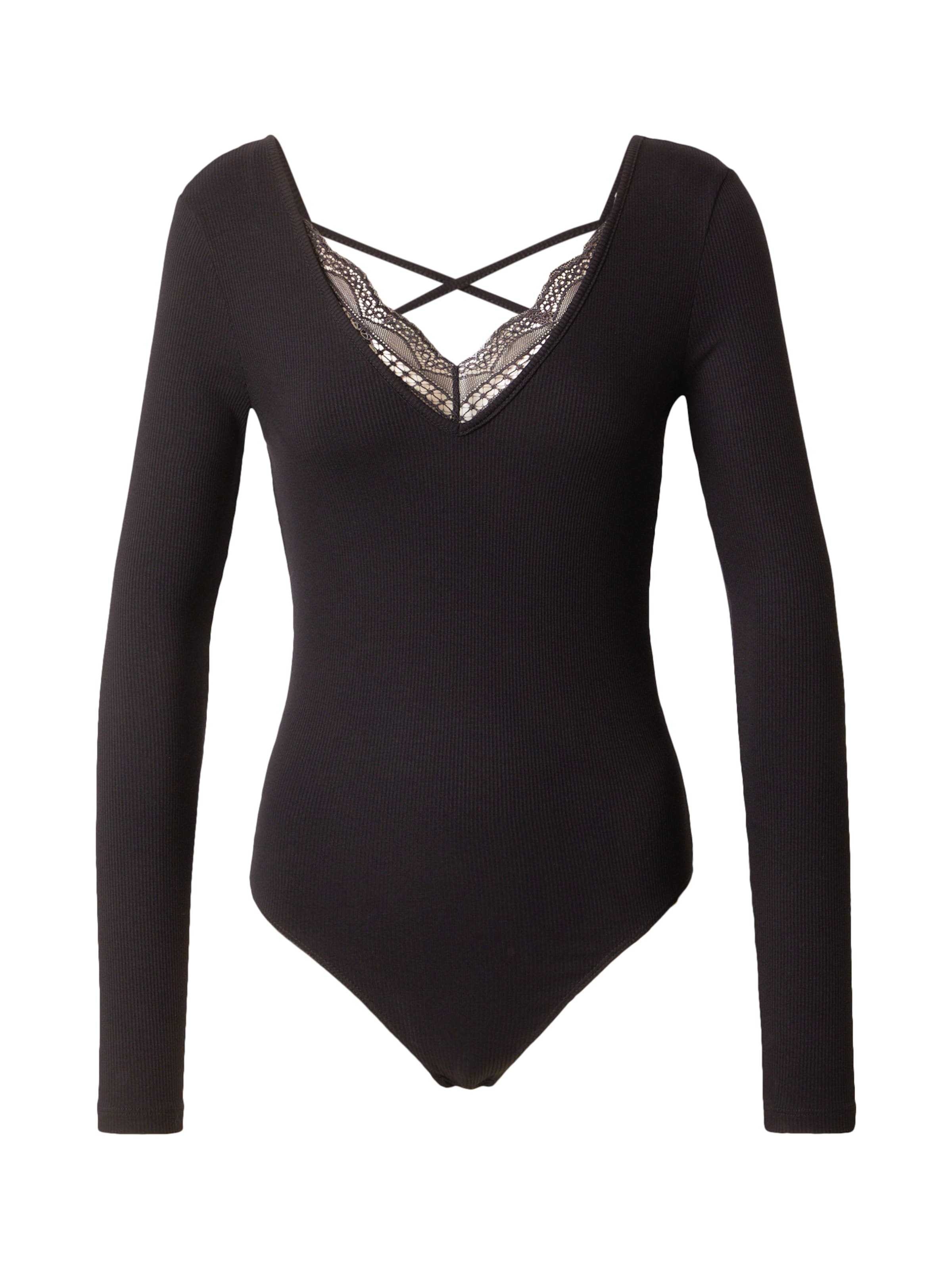 ABOUT YOU T-shirtbody 'Diana' i svart: framsida