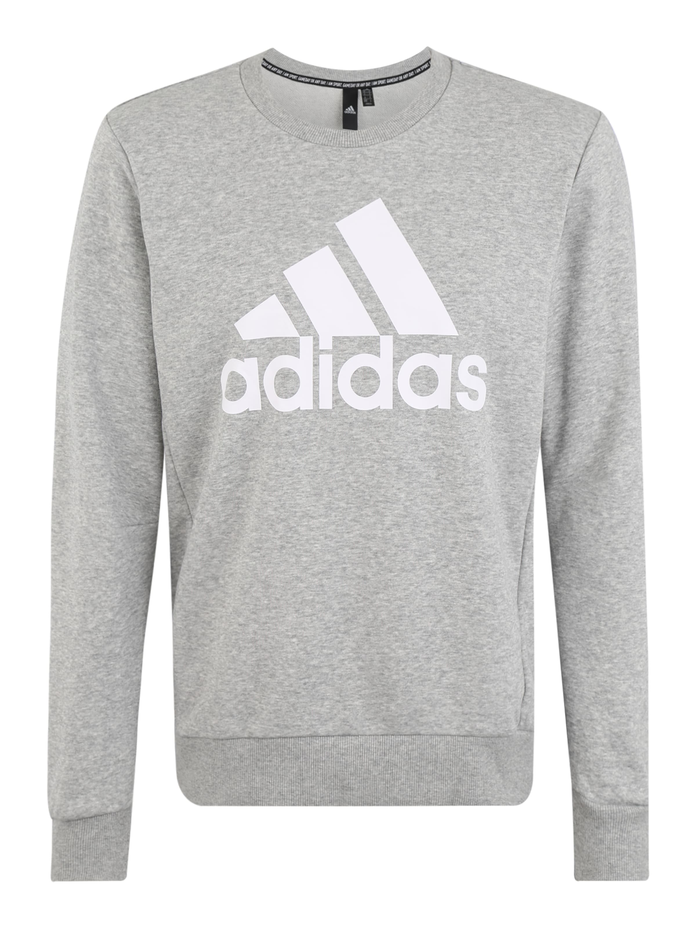ADIDAS PERFORMANCE Sports sweatshirt in Mottled grey / White, Item view