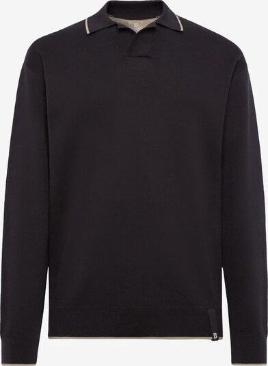Boggi Milano Sweater majica u bež siva / crna, Pregled proizvoda