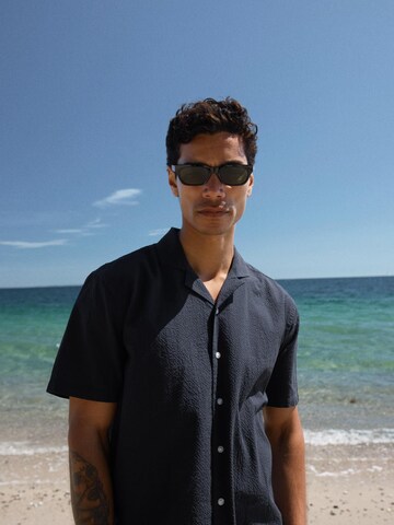 BLEND Comfort Fit Kurzarmhemd ' BHAvan ' in Blau