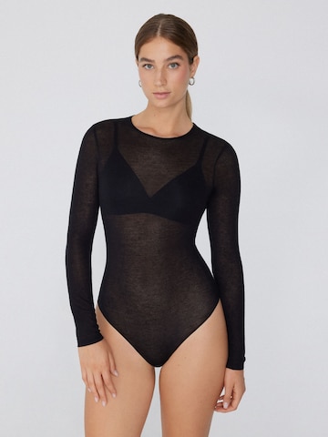 Tezenis Shirtbody in Schwarz: Vorderseite