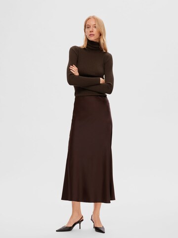 SELECTED FEMME Skirt in Brown