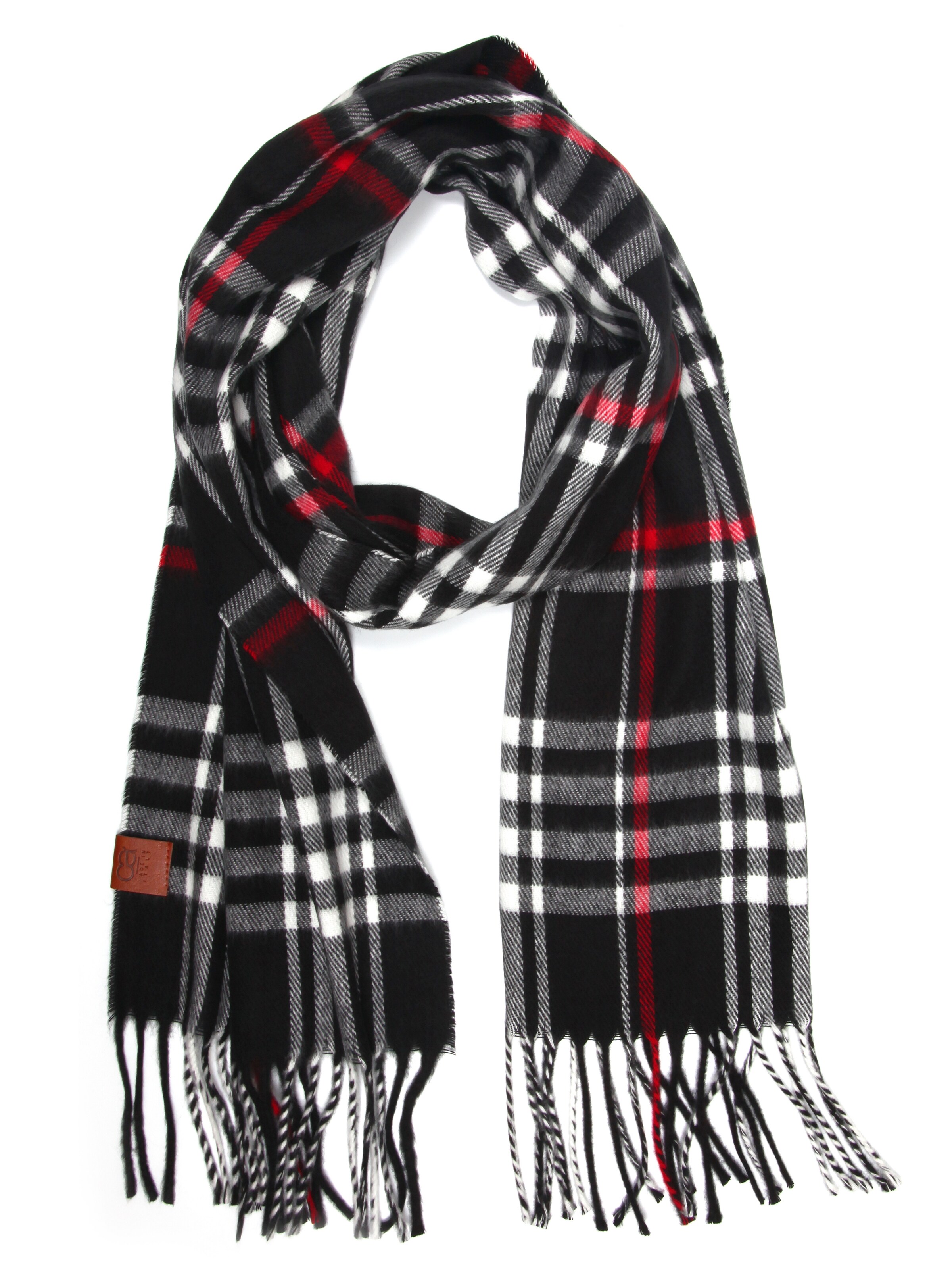 COLLEZIONE ALESSANDRO Scarf 'Venedig' in Black: front