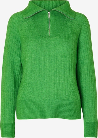 SELECTED FEMME Sweater 'Lulu Mika' in Green: front