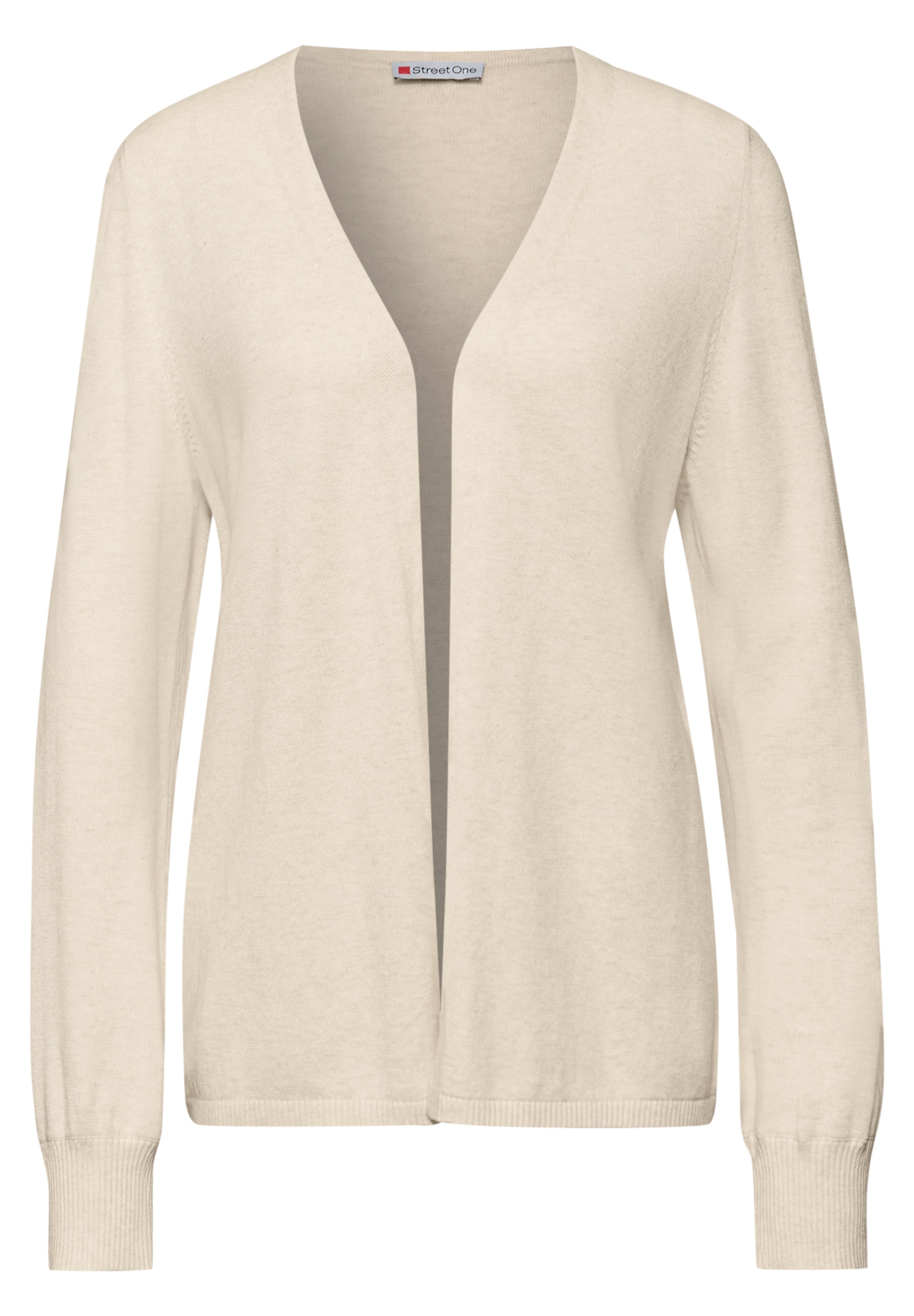 STREET ONE Knit Cardigan in White: front