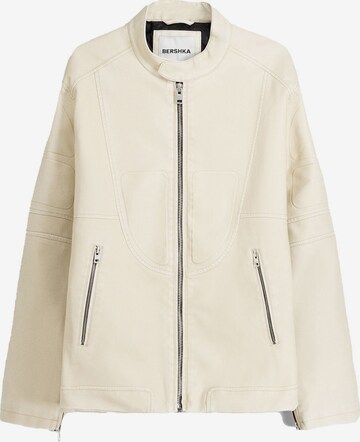 Bershka Between-Season Jacket in White: front