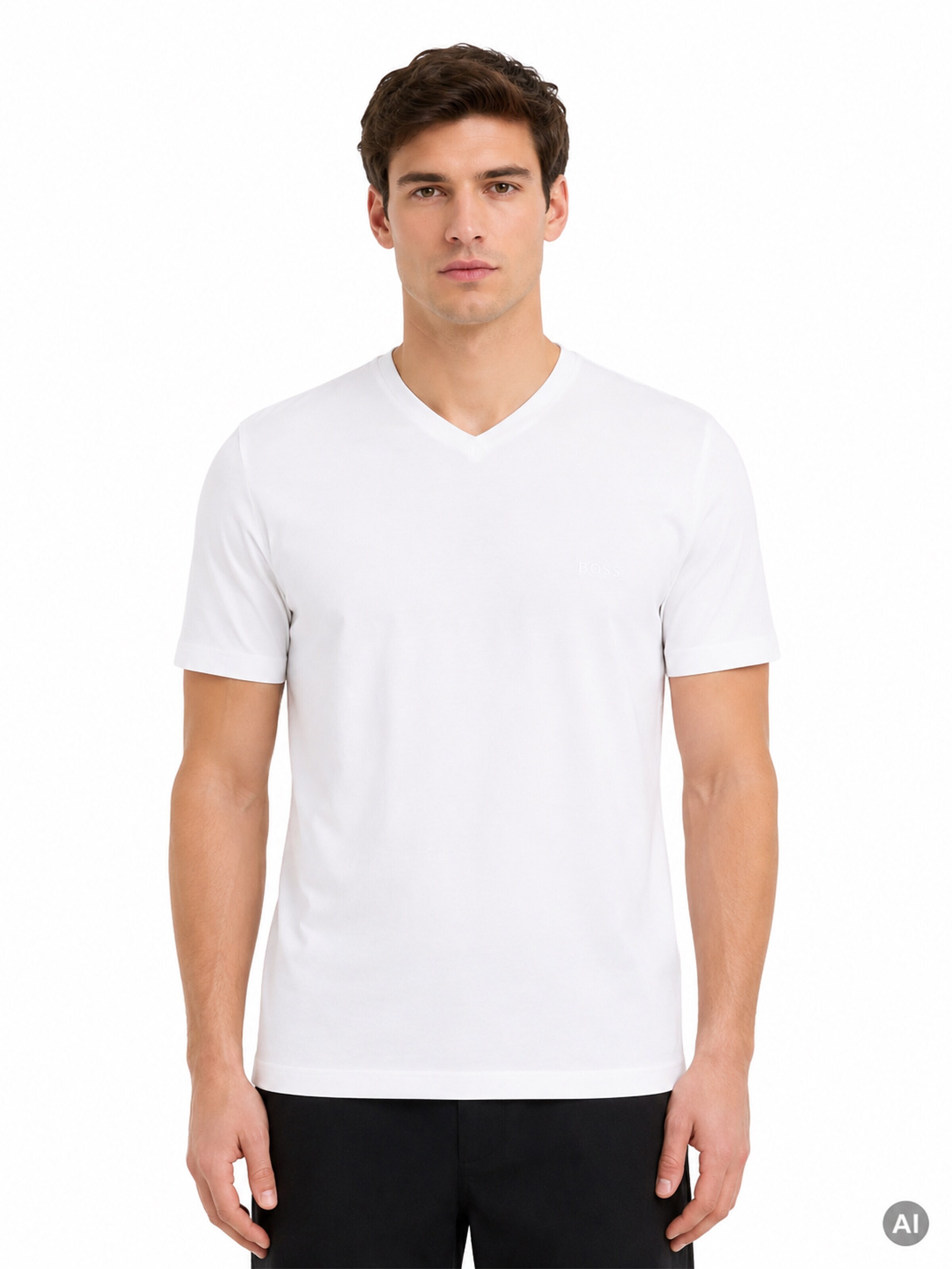 BOSS Shirt 'Classic V-Neck' in Mixed colors: front