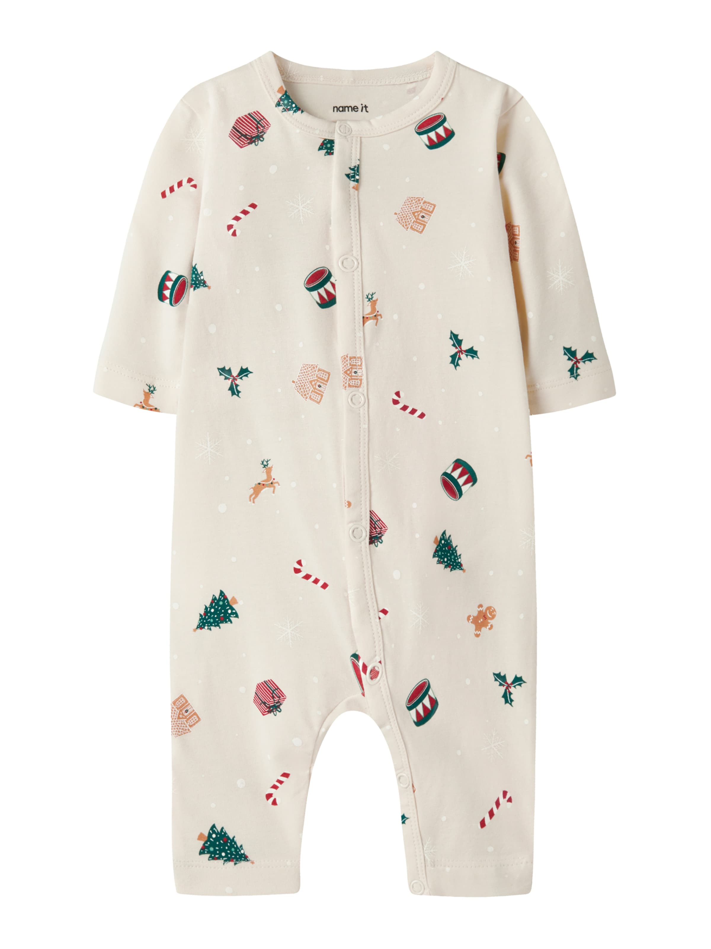 NAME IT Pajamas 'NBNVISMAS' in Grey: front