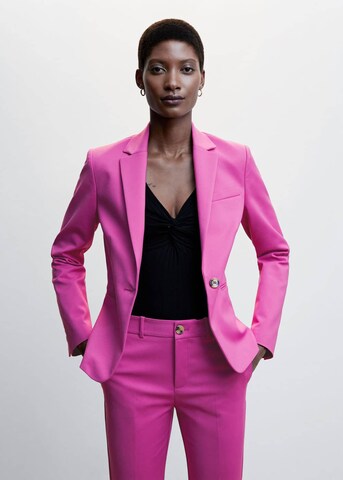 MANGO Slimfit Kalhoty s puky 'Macaroni' – pink