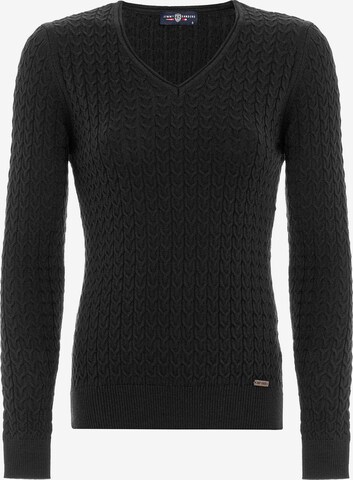 Jimmy Sanders Pullover 'Ashe' in Schwarz: predná strana