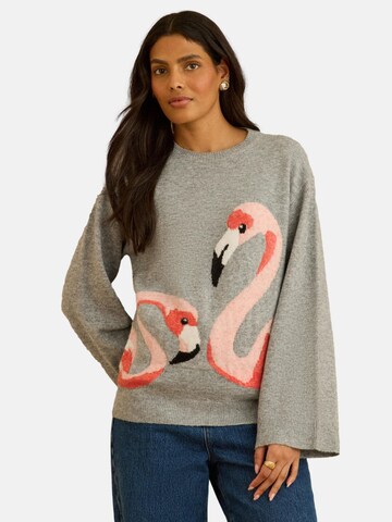 love & roses Pulóver - szürke: elől