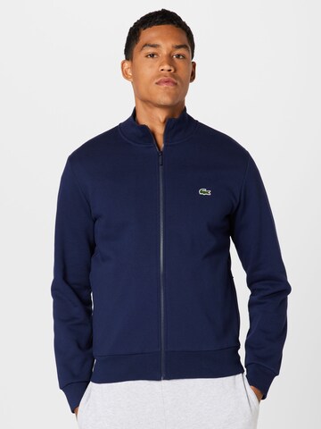 LACOSTE Zip-Up Hoodie in Blue: front