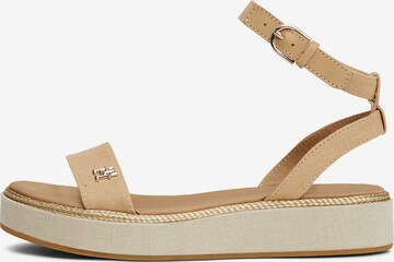 Sandales TOMMY HILFIGER en beige : devant