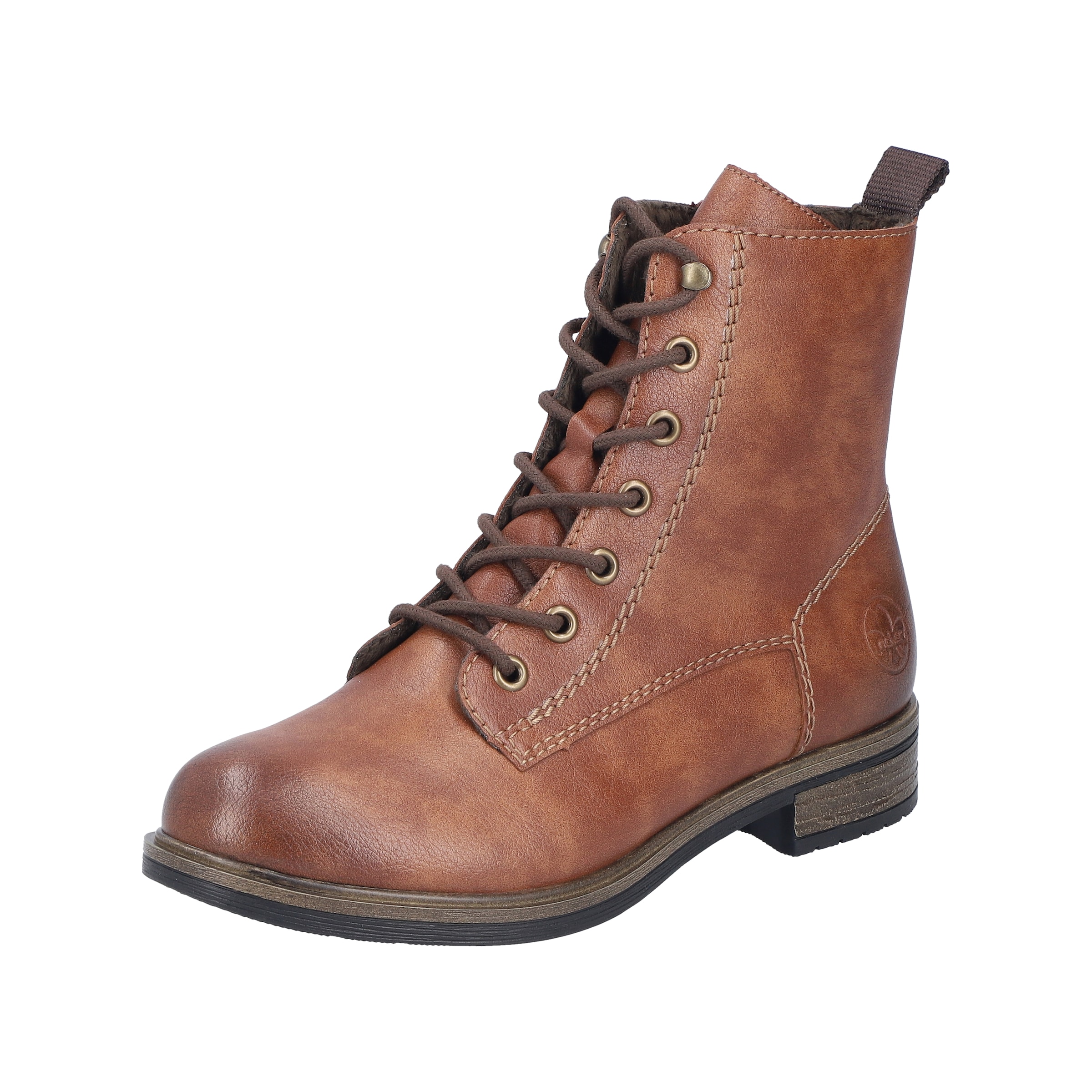 Bottines à lacets Rieker en marron : devant