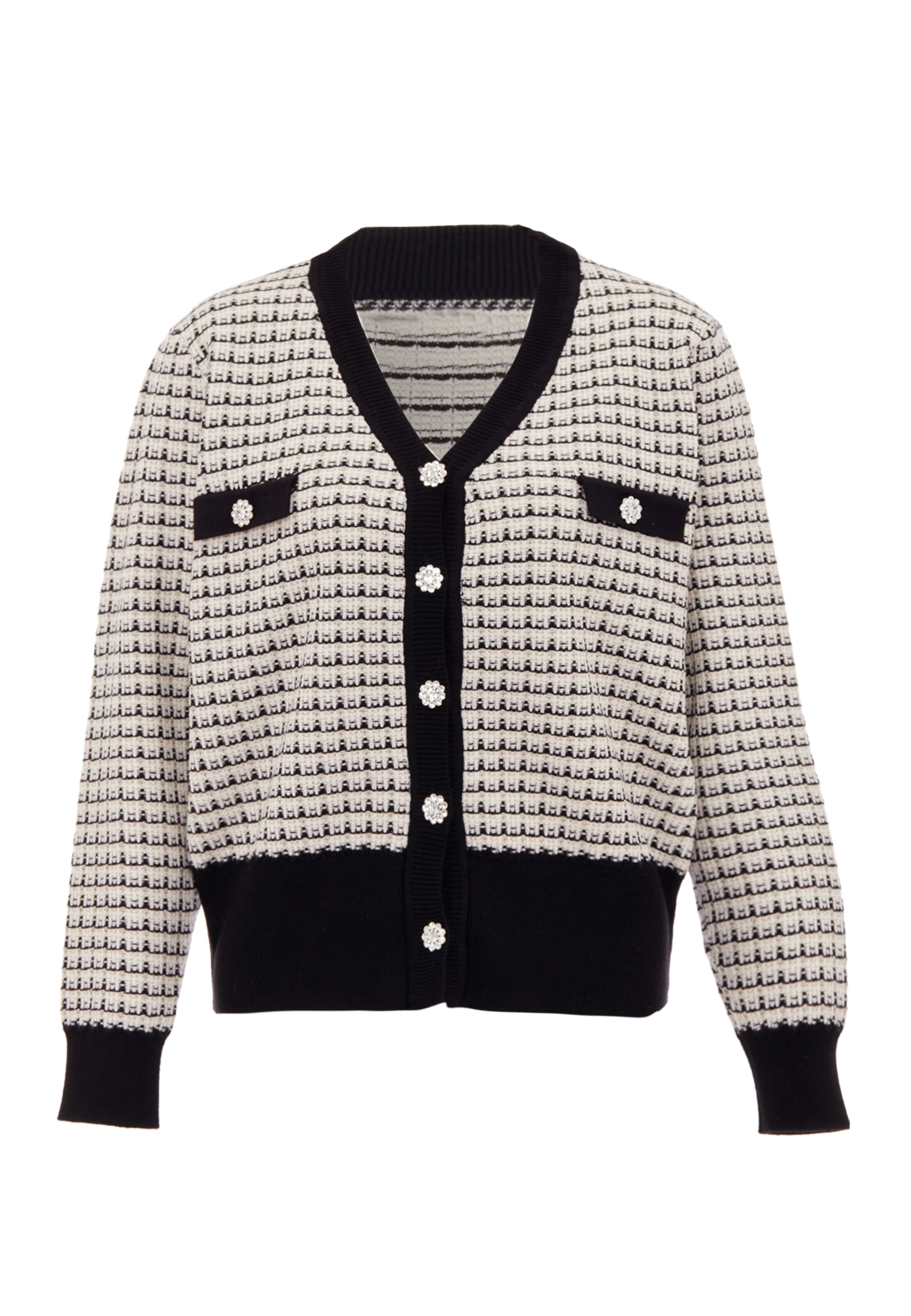 NAEMI Knit cardigan in Black: front