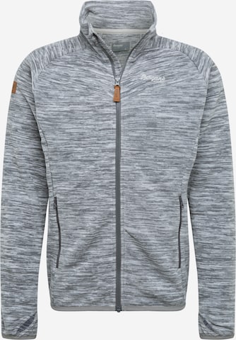 Bergans Regular fit Athletic Fleece Jacket 'Hareid' in Grey: front