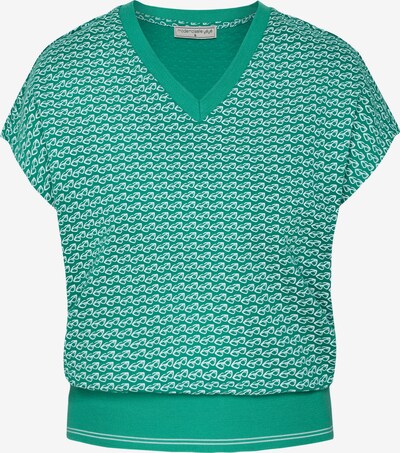 Mademoiselle YéYé T-Shirt 'Friday Girl' (GOTS) in grün / weiß, Produktansicht