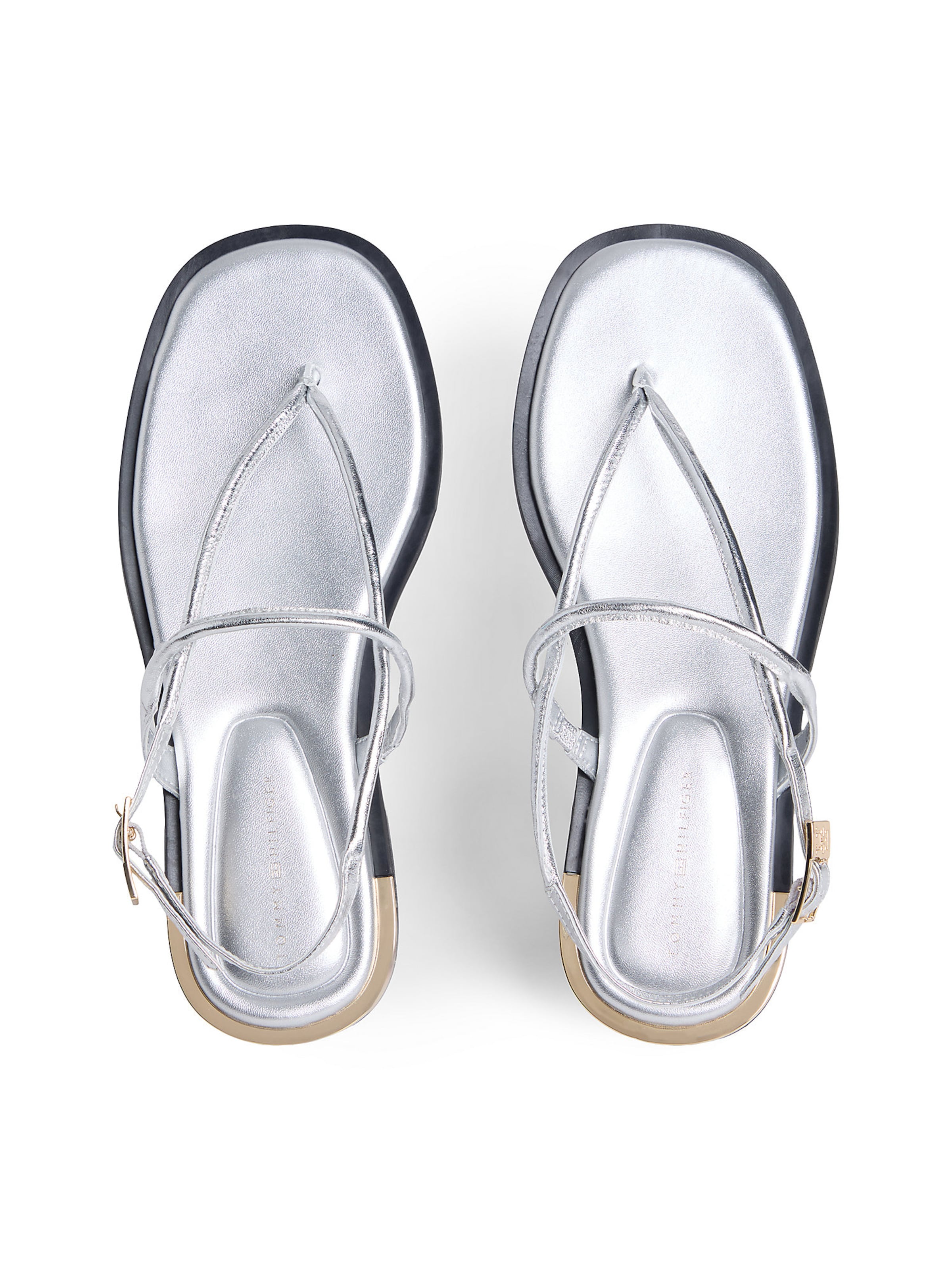 TOMMY HILFIGER T-bar sandals in Silver