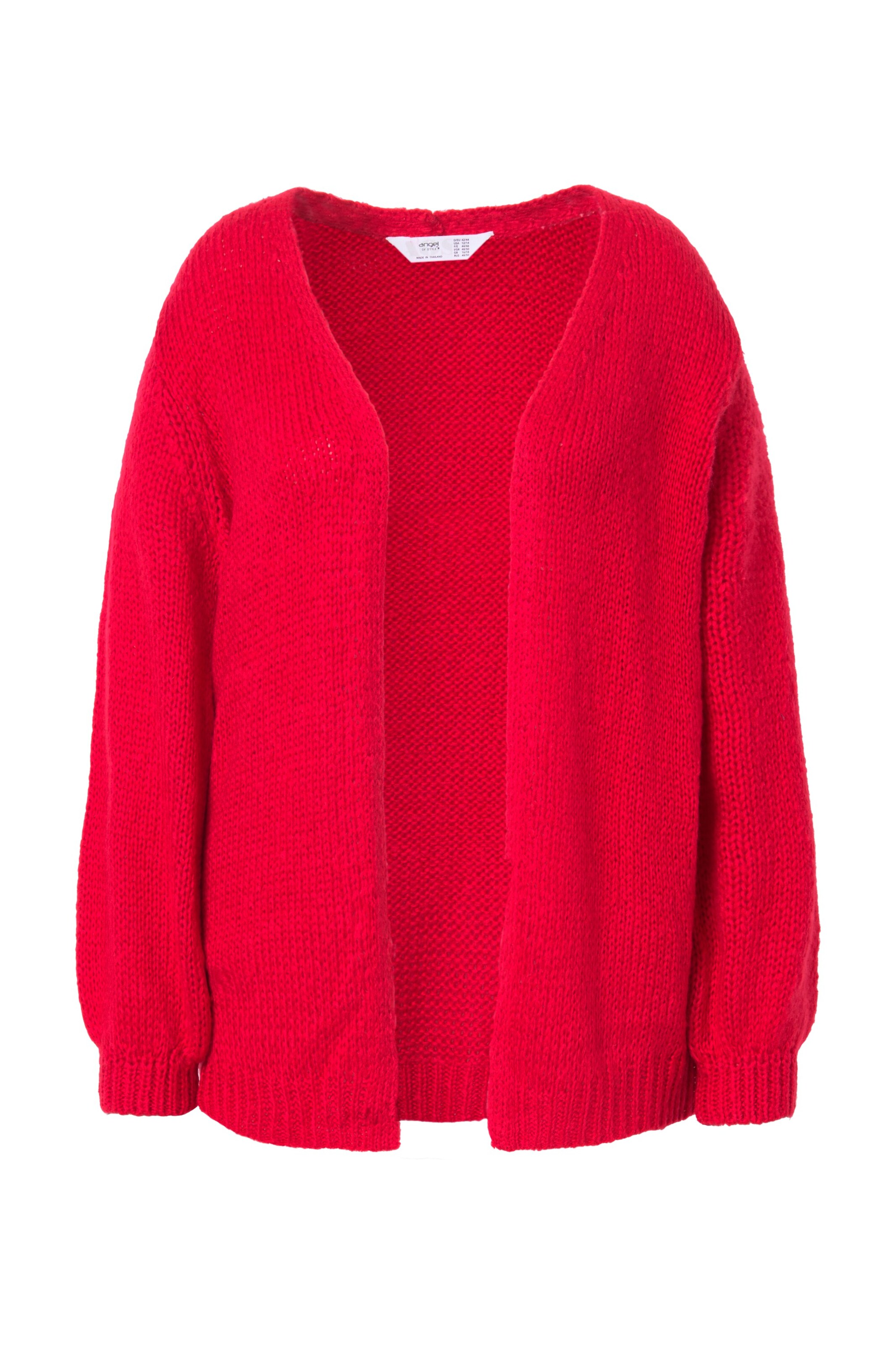 Angel of Style Knit cardigan in Red: front