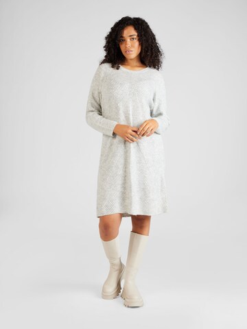 Robes en maille 'CAROL' ONLY Curve en gris : devant