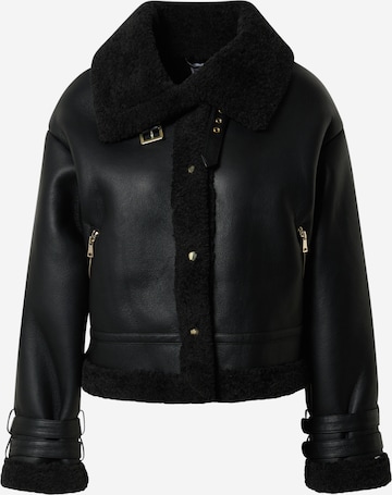 Hoermanseder x About You Between-season jacket 'Ina' in Black: front