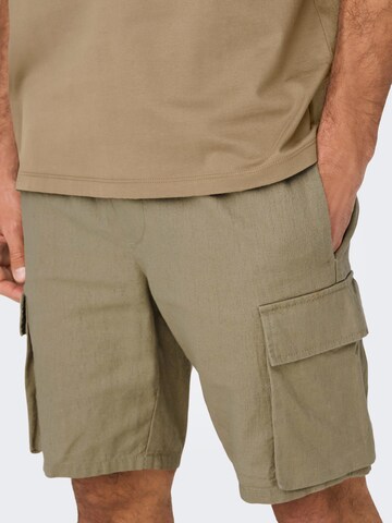 Only & Sonsregular Cargo hlače 'Sinus' - zelena boja