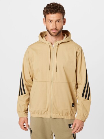 ADIDAS SPORTSWEAR Athletic Jacket in Beige: front