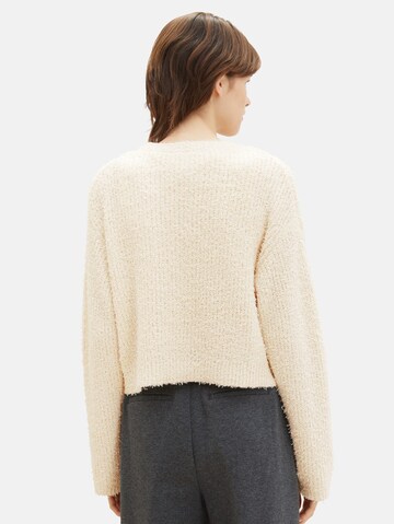 TOM TAILOR DENIM Strickjacke in Beige