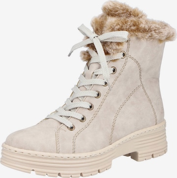 Rieker Schnürstiefel in Beige: predná strana