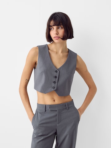 Bershka Öltönymellény - szürke: elől