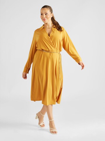 Michael Kors Plus Shirt Dress in Yellow
