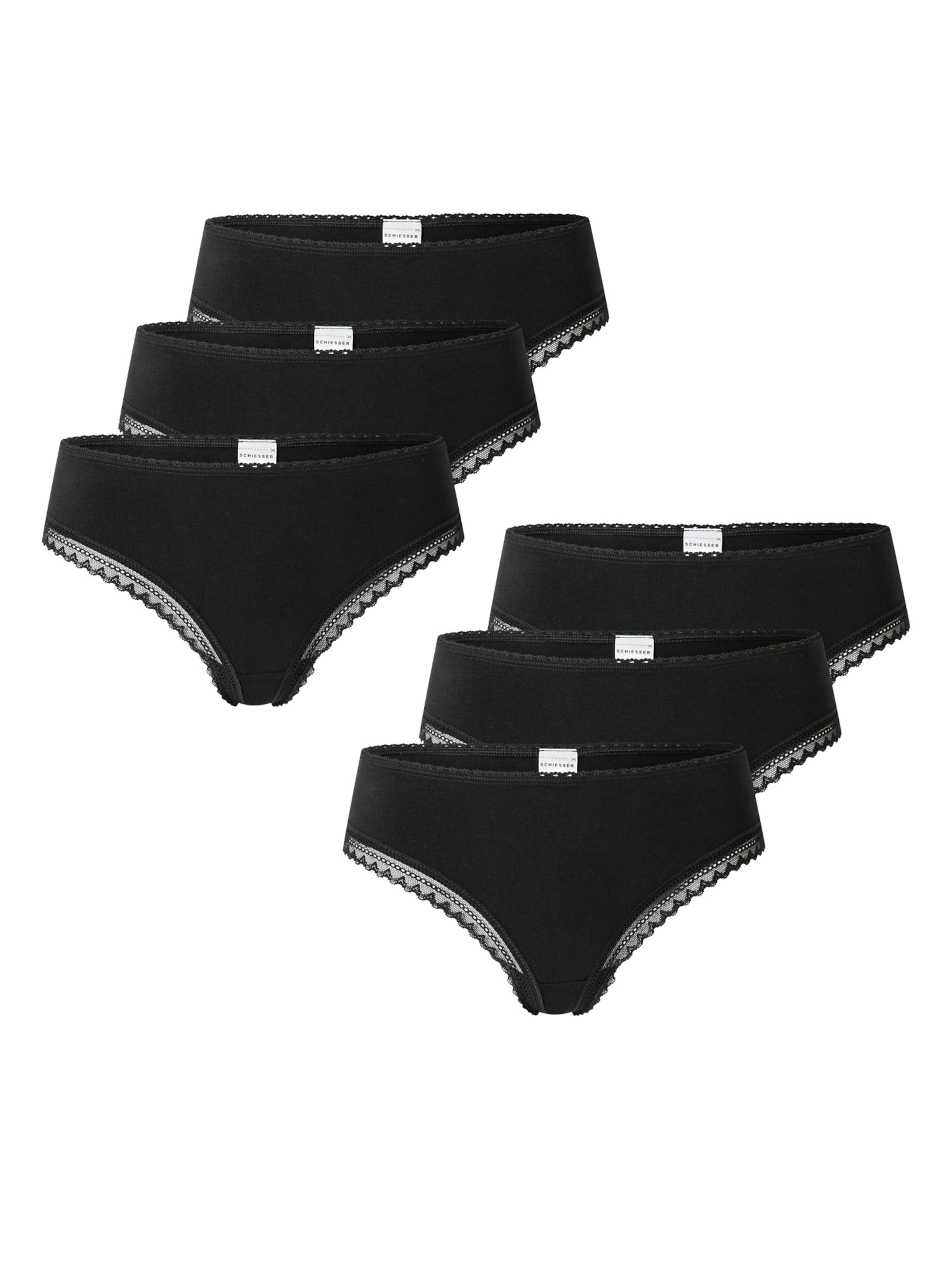 SCHIESSER String ' Cheeky String ' in Zwart: voorkant