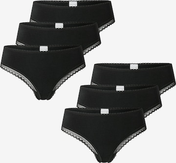 SCHIESSER Tanga ' Cheeky String ' in Schwarz: Vorderseite