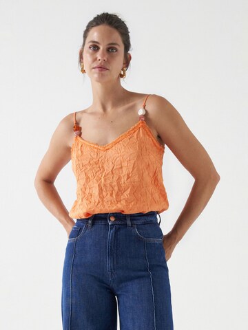 Salsa Jeans Top in Oranje: voorkant