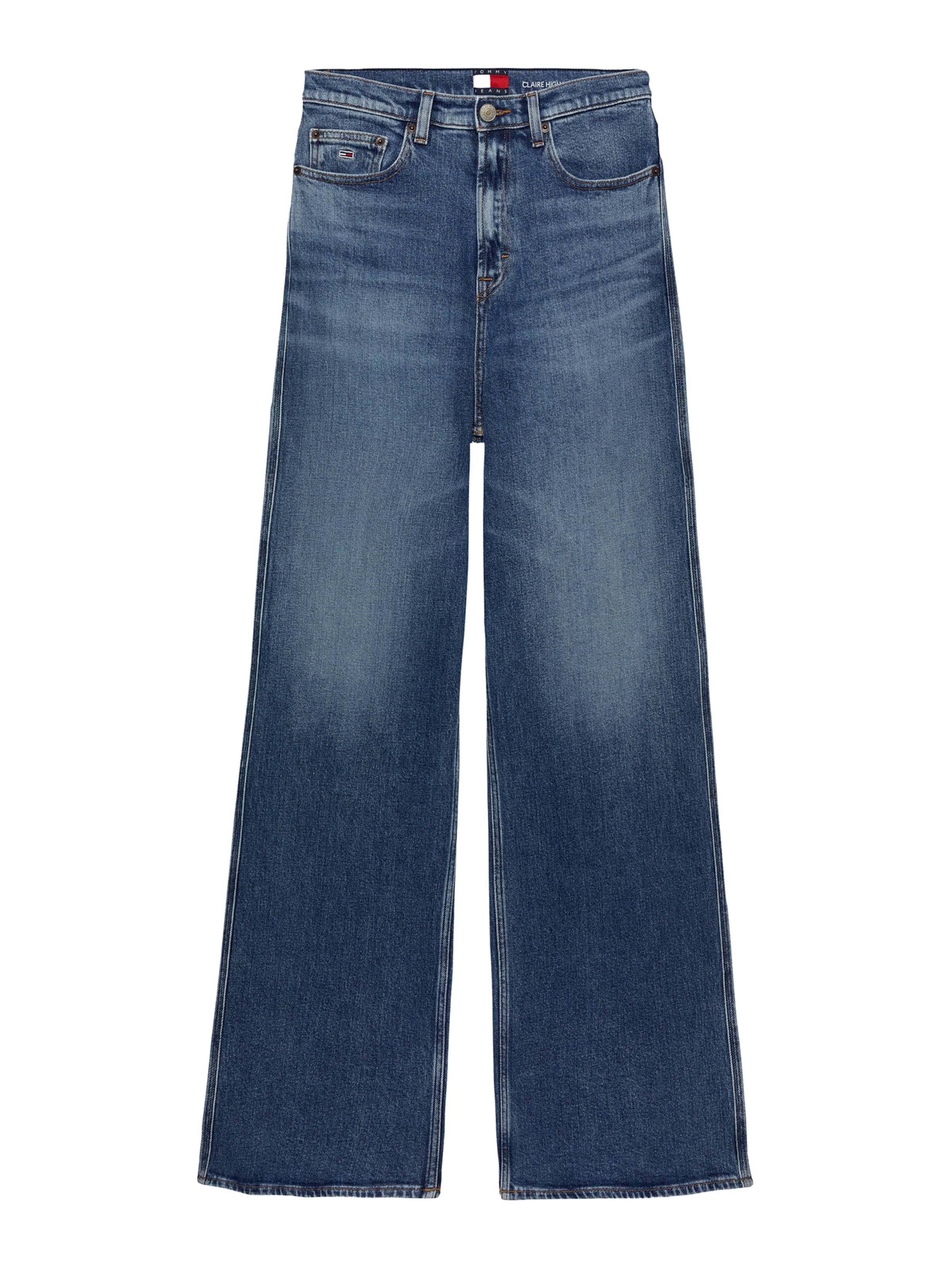 Tommy Jeans Wide leg Jeans 'Claire' in Blauw: voorkant