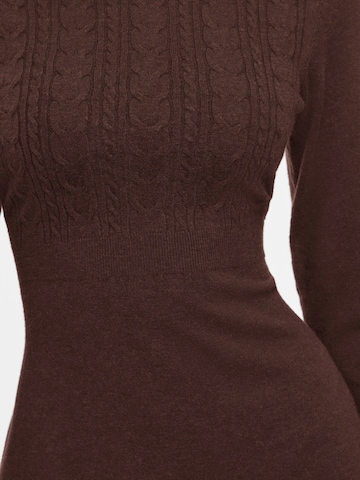 Robes en maille 'VIKERRY' VILA en marron