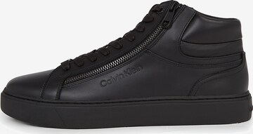 Calvin Klein High-Top Sneakers in Black: front