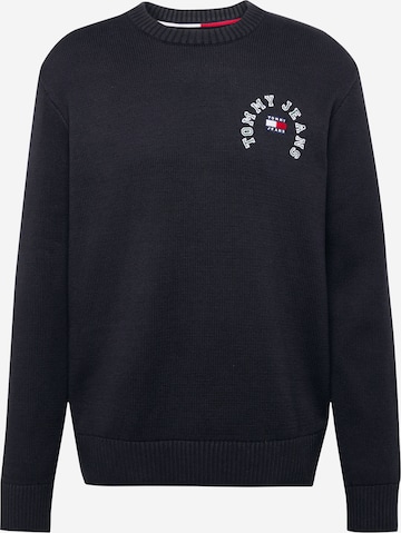 Tommy Jeans Sweater in Black: front