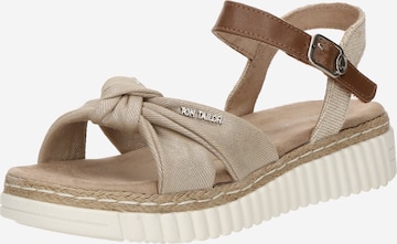 TOM TAILORSandale - bež boja: prednji dio