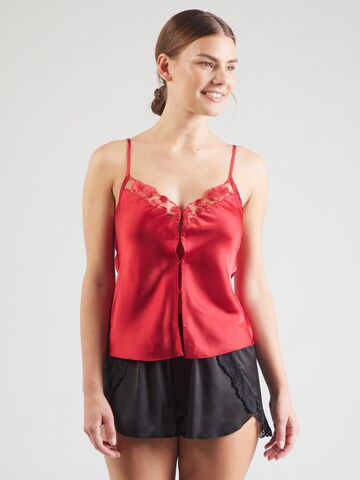 ETAM Pajama Shirt 'FRAGRANCE' in Red: front