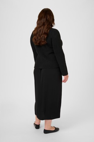 KAFFE CURVE Gebreid vest 'Maia' in Zwart