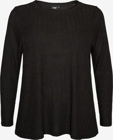 Zizzi Bluse 'Lucia' in Schwarz: Vorderseite