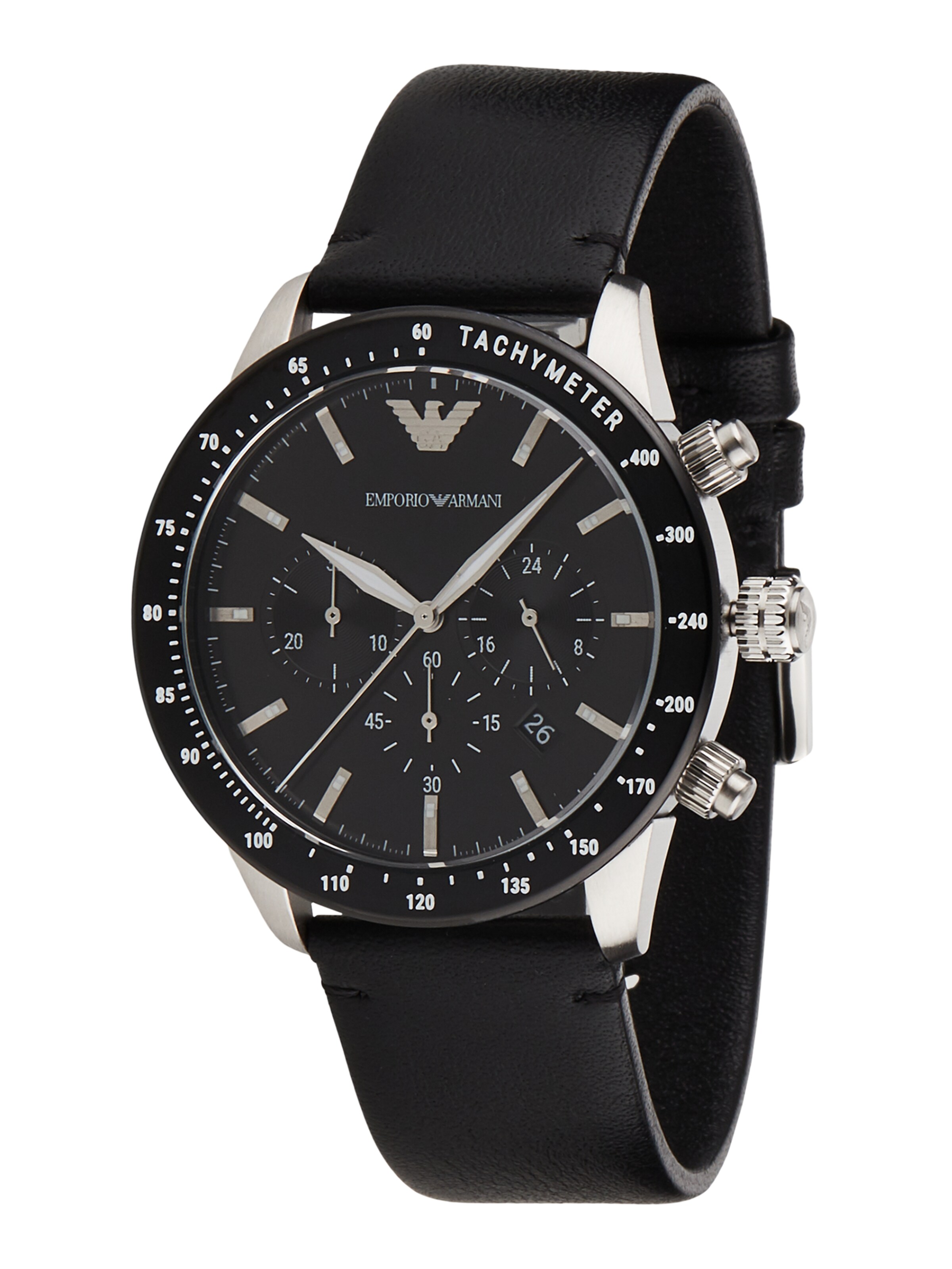 Orologio analogico di Emporio Armani in nero: frontale