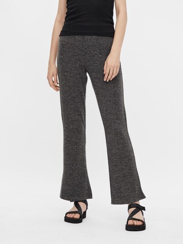 PIECES Flared Pants 'Pam' in Dark Grey