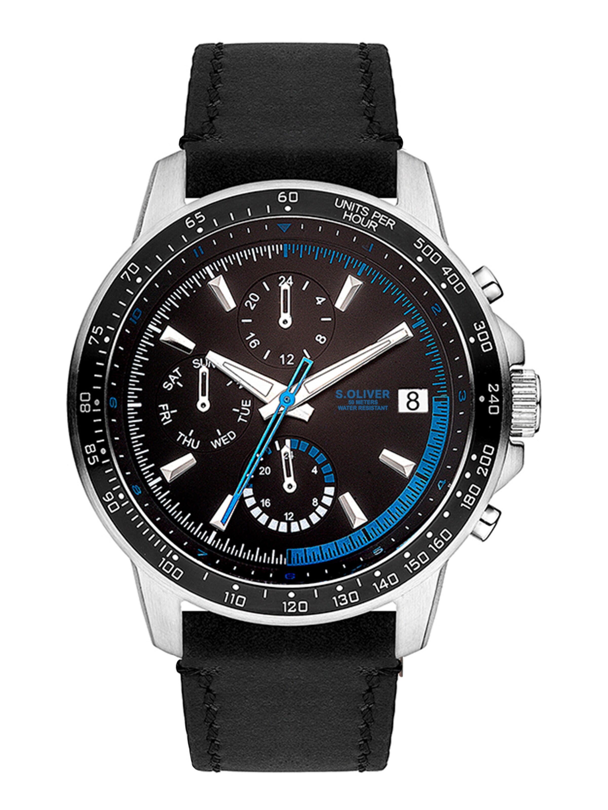 s.Oliver Analoog horloge in Zwart: voorkant