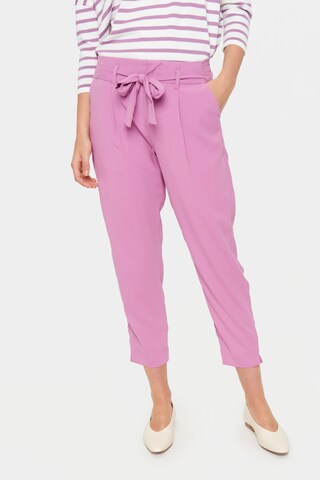 Regular Pantalon à pince 'Andrea' SAINT TROPEZ en violet : devant