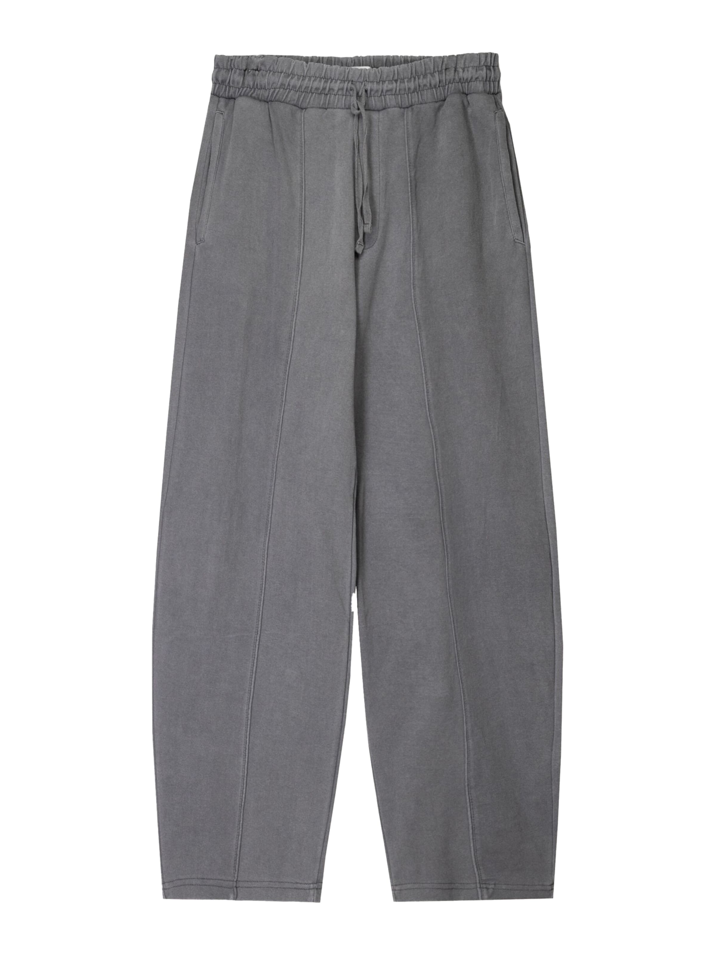 Bershka Wide Leg Housut värissä harmaa: etupuoli