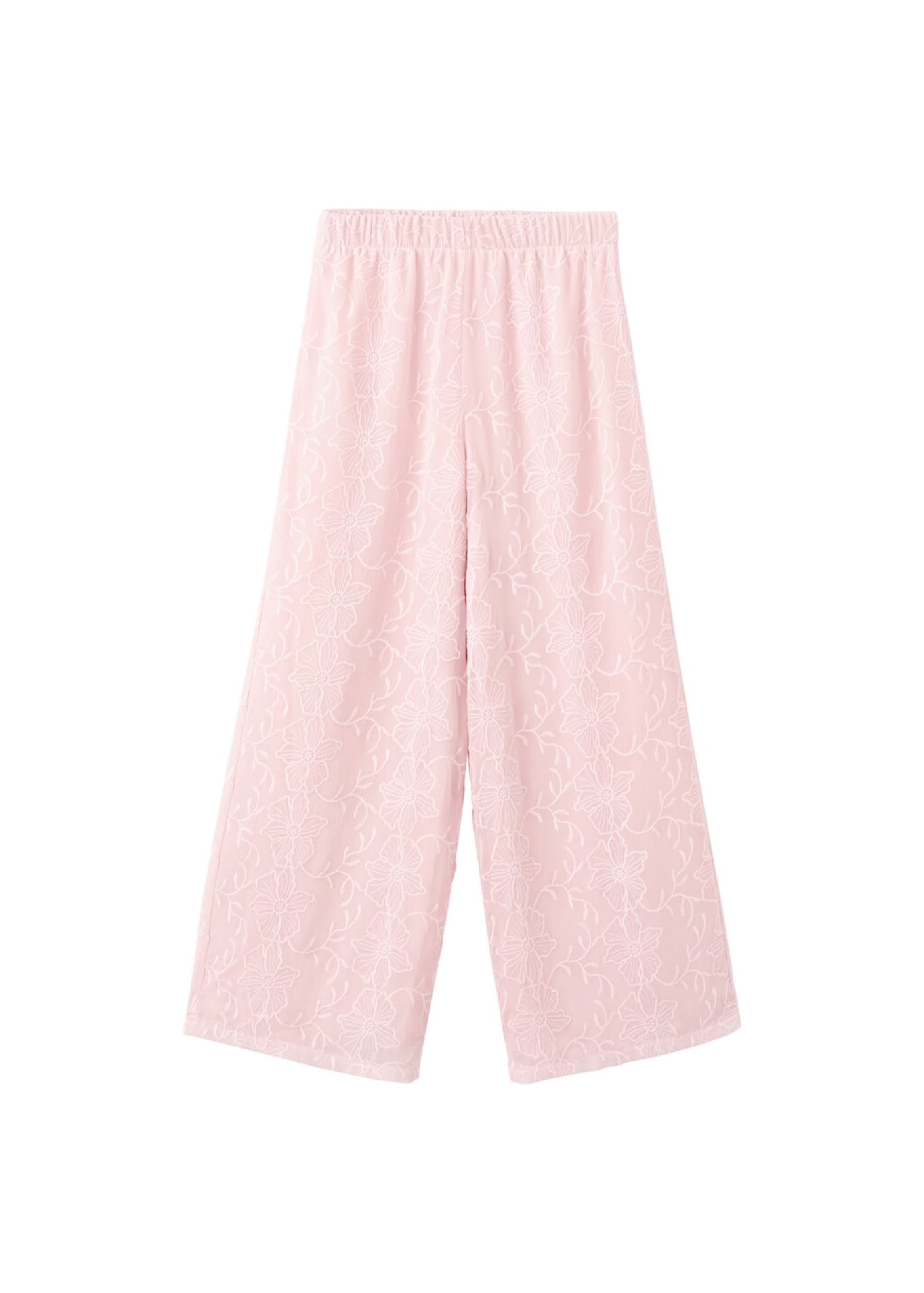 MANGO KIDS Regular Pants in Pink: front