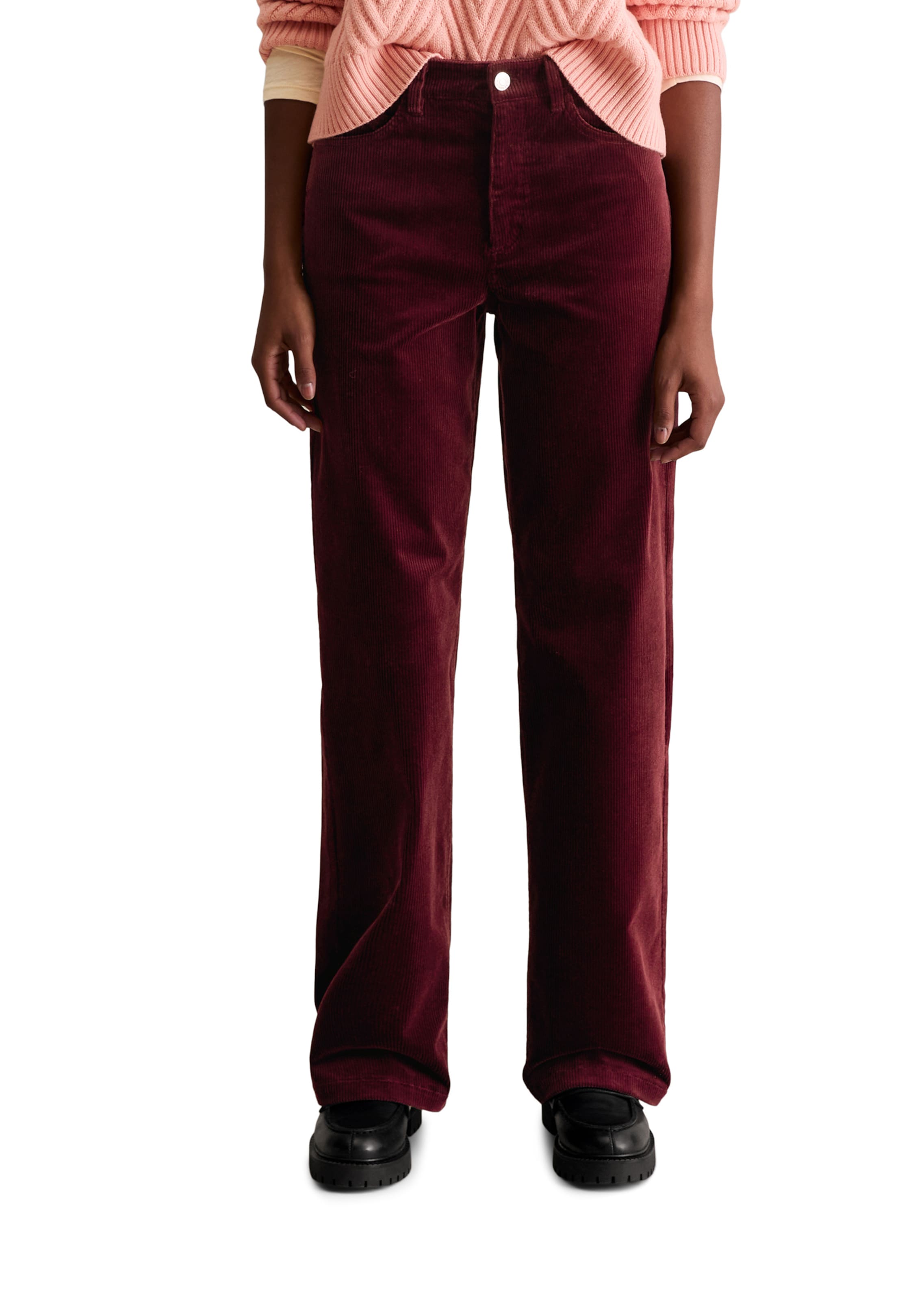 Marc O'Polo DENIM Široký strih Nohavice 'Tomma' - Červená: predná strana