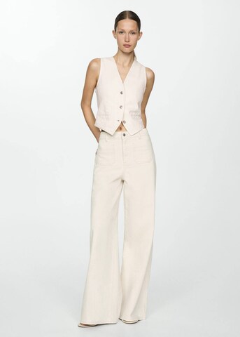 MANGO Wide Leg Jeans 'Emma' in Weiß